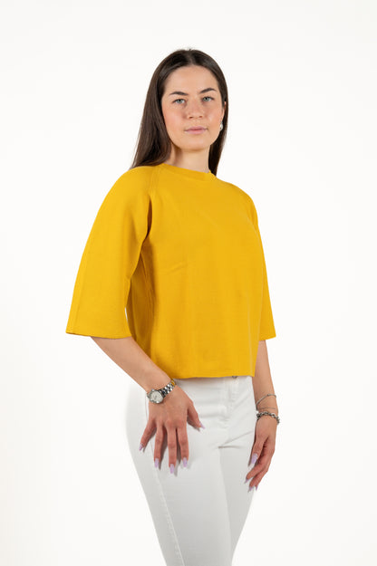 maglia manica 3/4 cotone