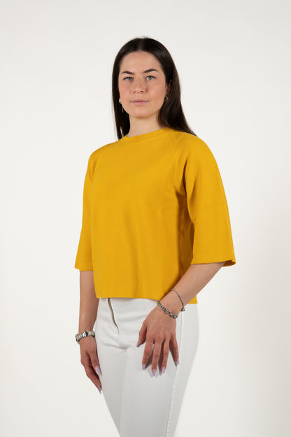 maglia manica 3/4 cotone