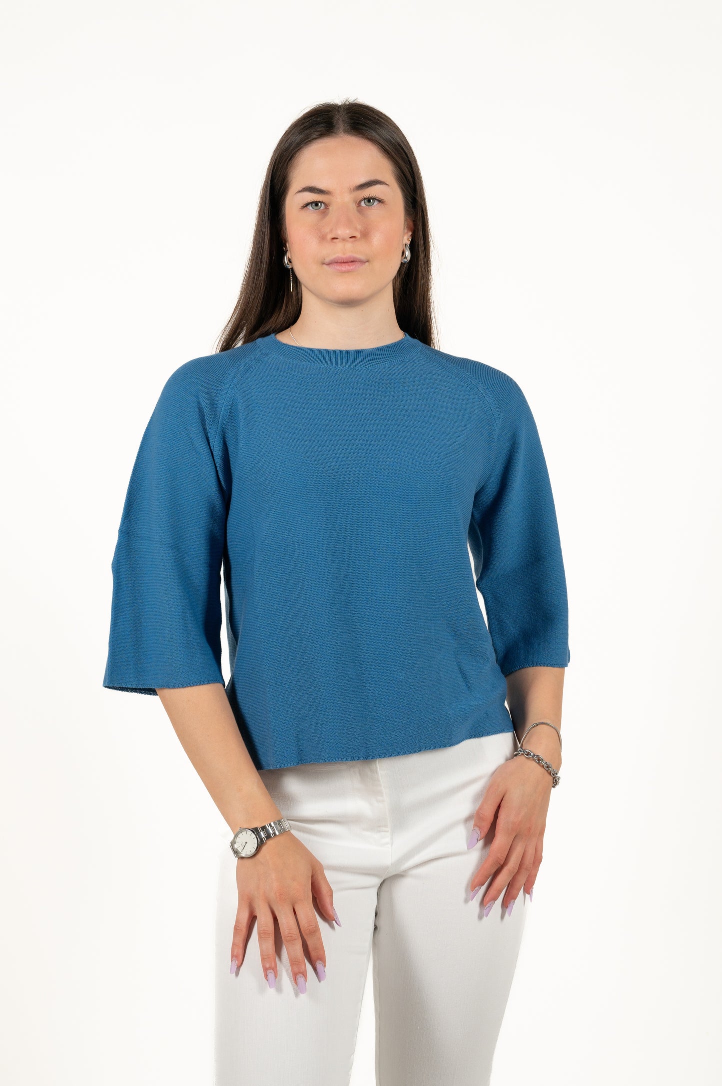maglia manica 3/4 cotone