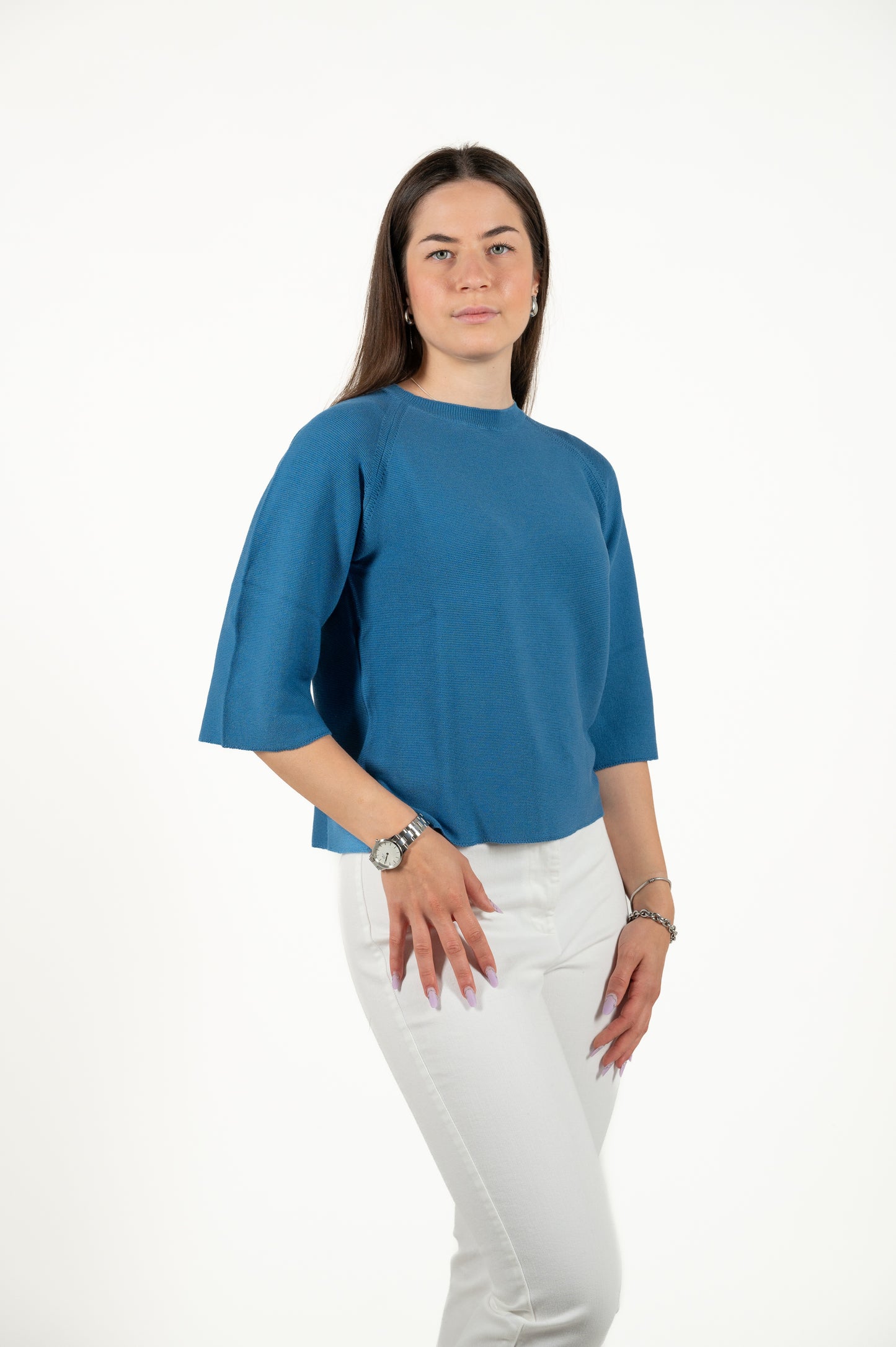 maglia manica 3/4 cotone