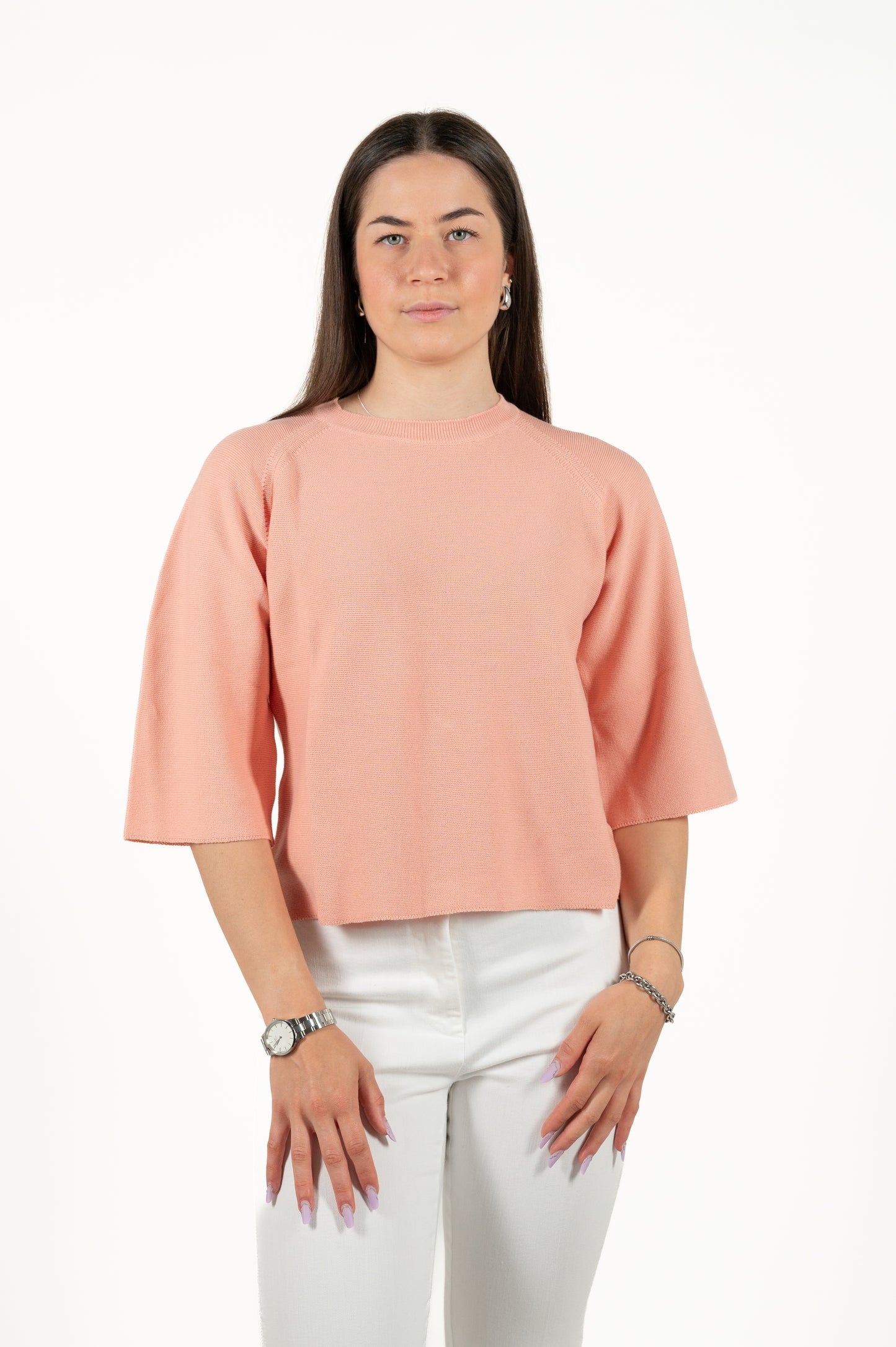maglia manica 3/4 cotone