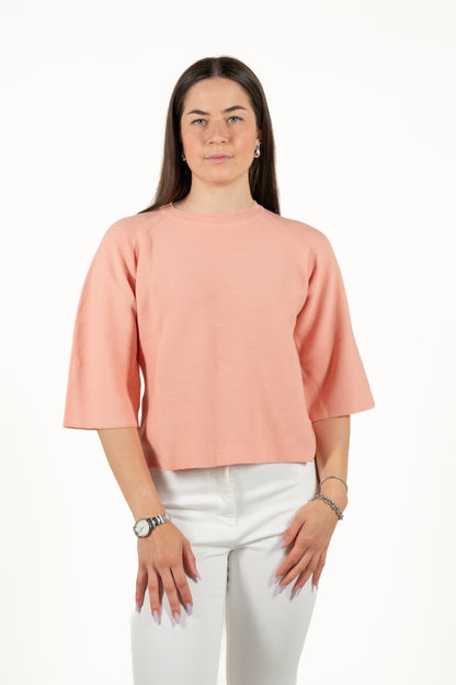 maglia manica 3/4 cotone
