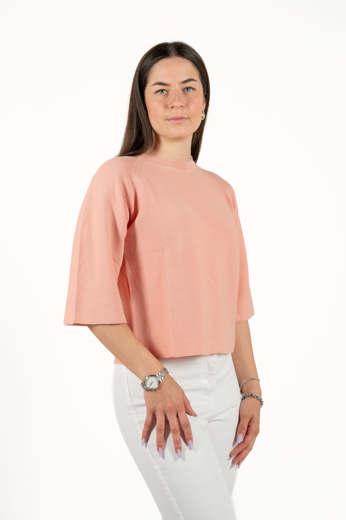 maglia manica 3/4 cotone