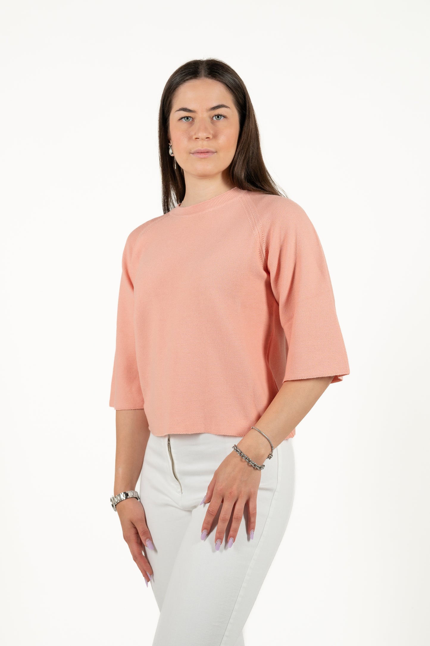 maglia manica 3/4 cotone