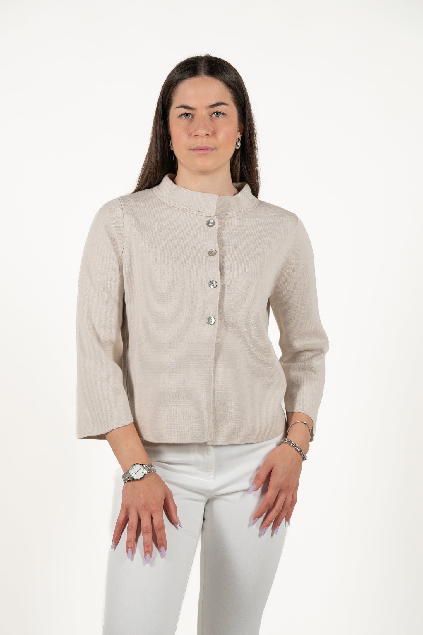 cardigan con bottoni cotone