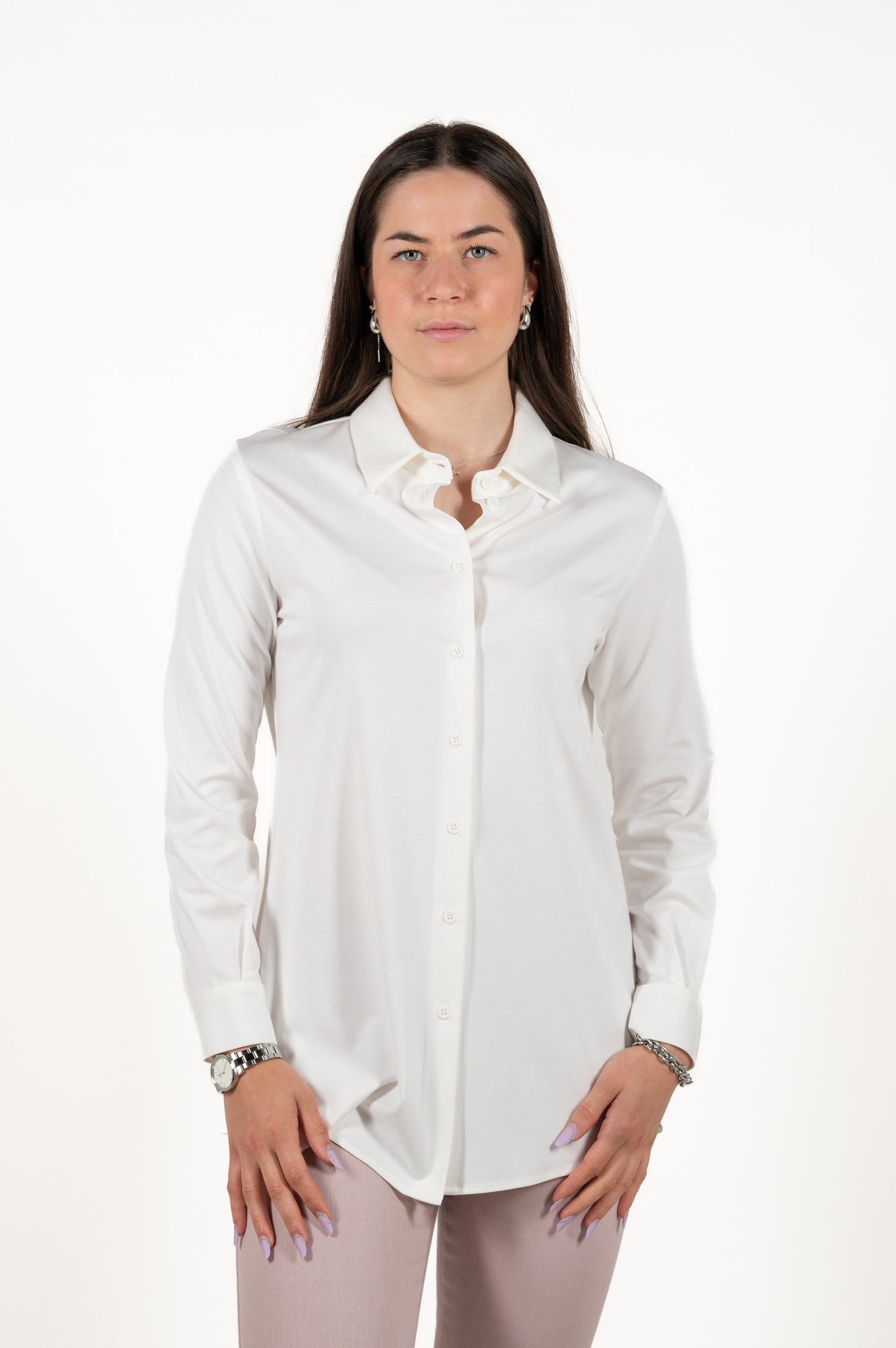 camicia manica lunga viscosa
