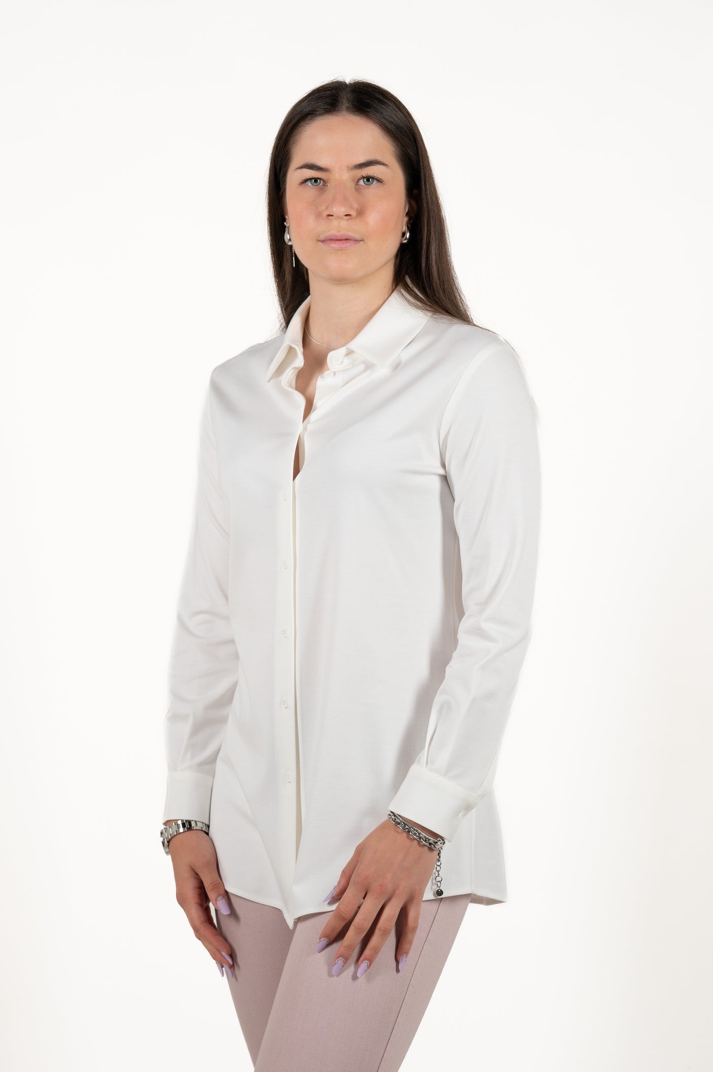 camicia manica lunga viscosa