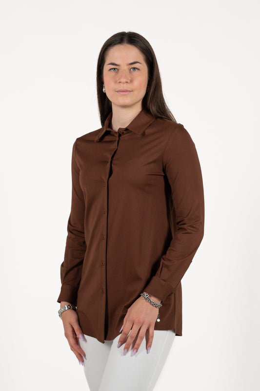 camicia manica lunga viscosa