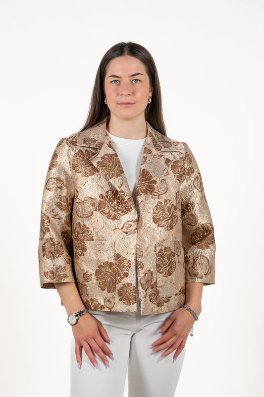 giacca broccato oro