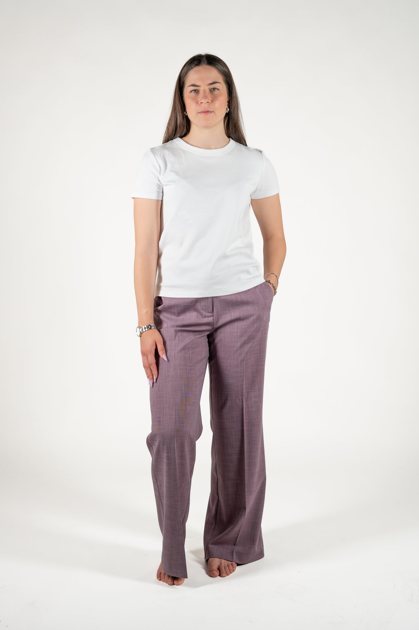 pantalone ampio effetto garza viscosa