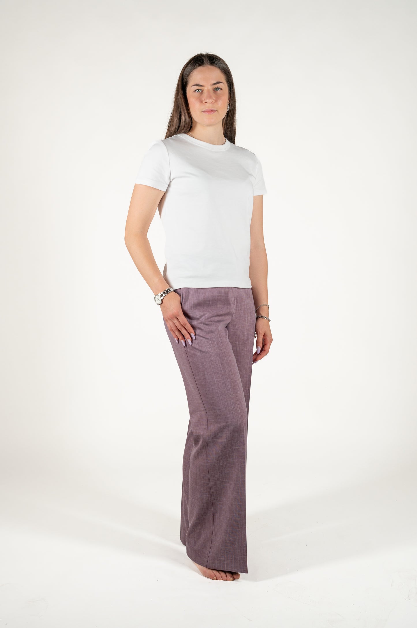 pantalone ampio effetto garza viscosa