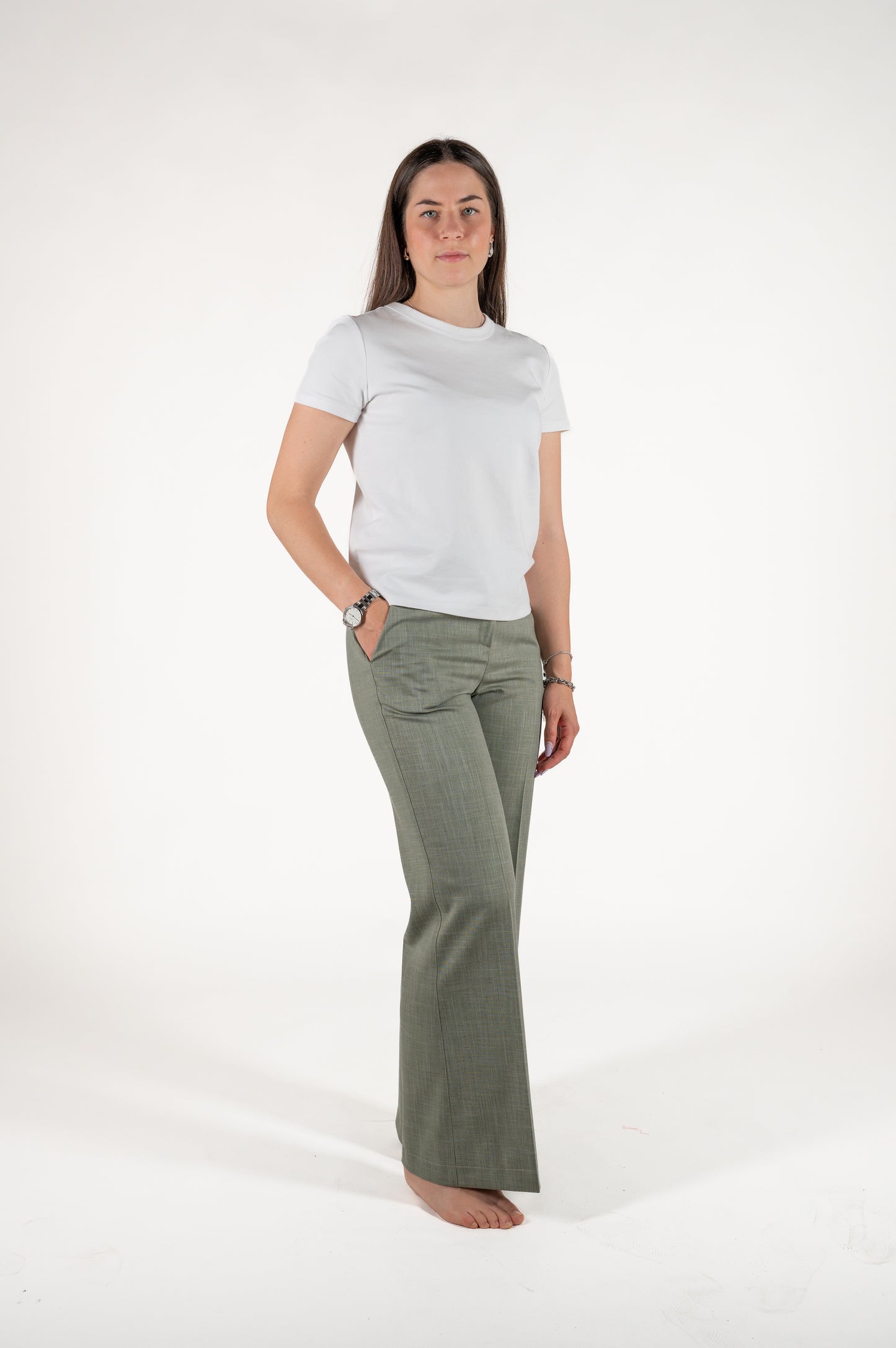 pantalone ampio effetto garza viscosa