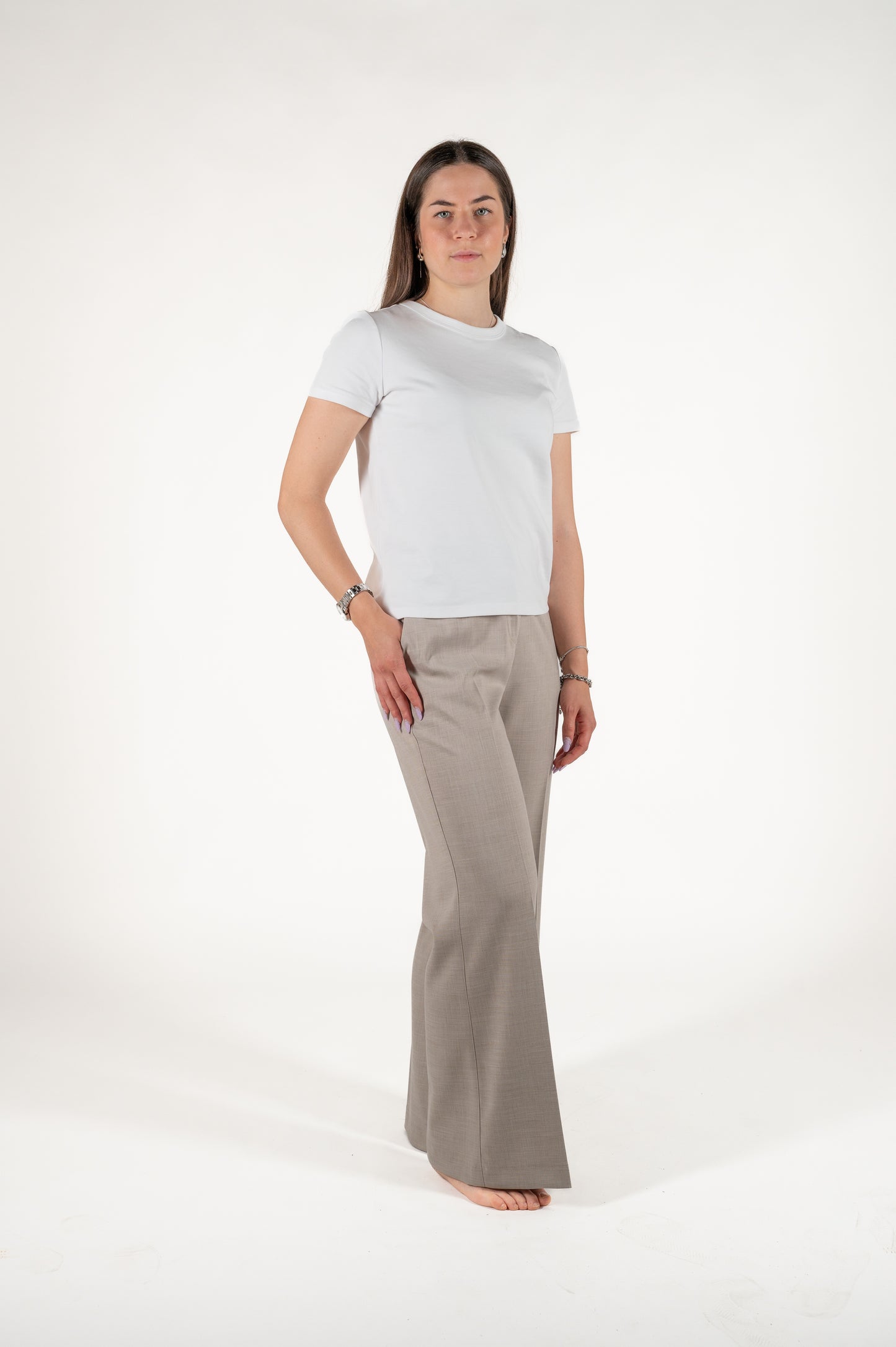 pantalone ampio effetto garza viscosa