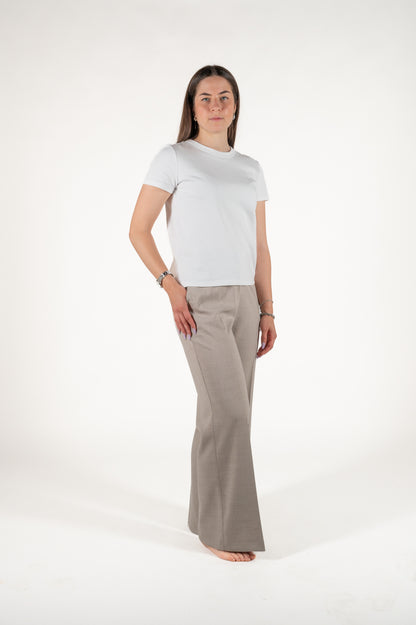 pantalone ampio effetto garza viscosa