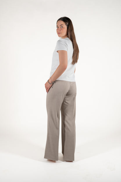 pantalone ampio effetto garza viscosa