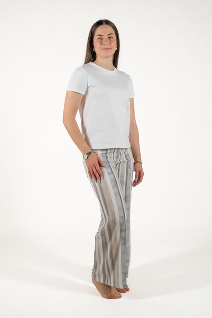 pantalone fluido a righe