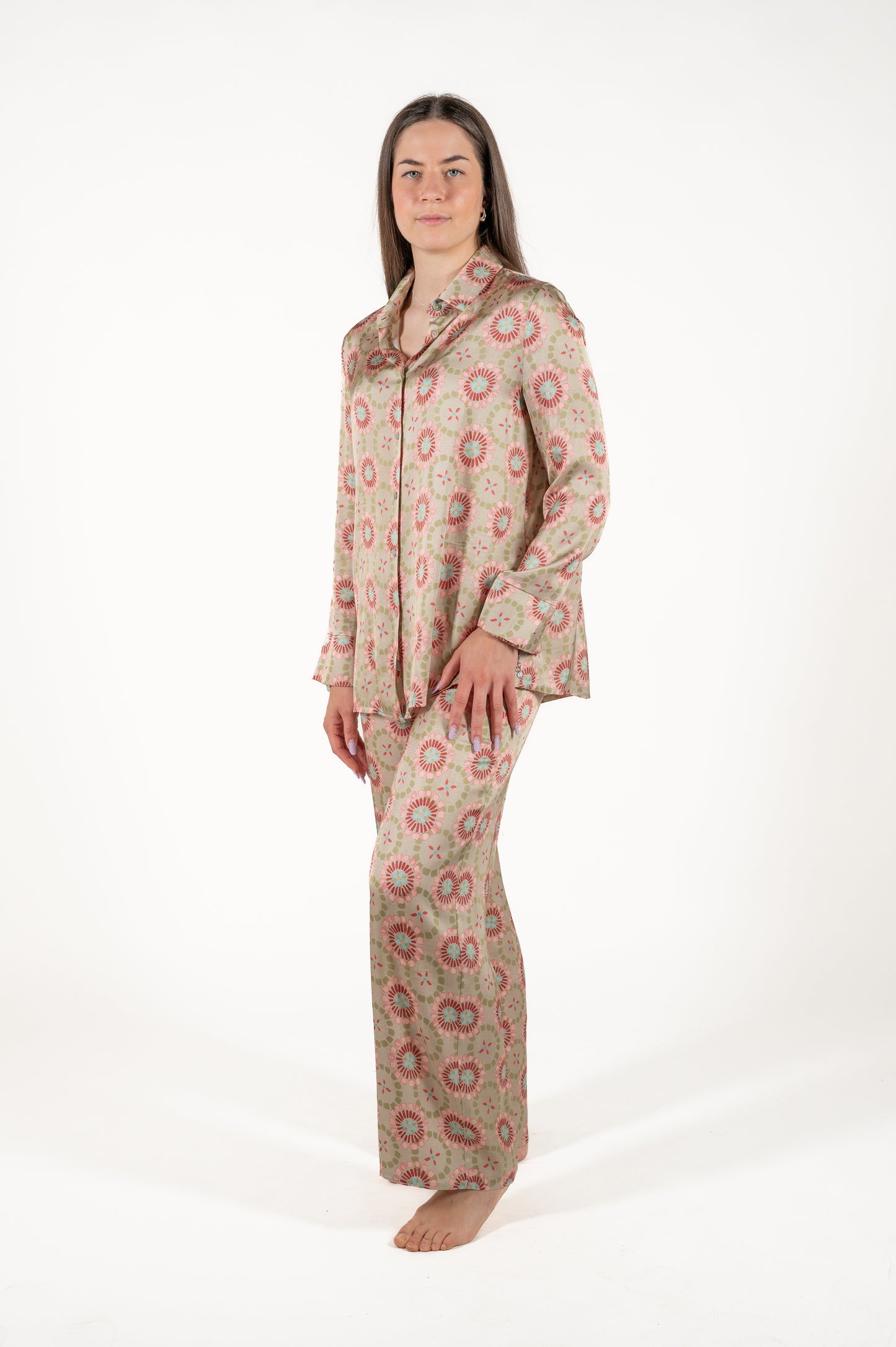 pantalone palazzo fantasia raso