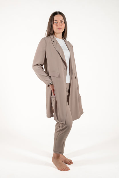 pantalone fluido con risvolto