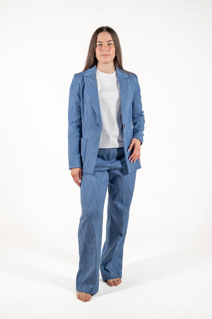 pantalone jeans palazzo