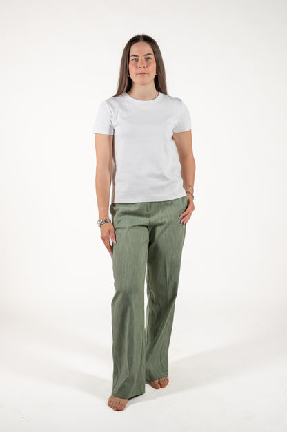 pantalone jeans palazzo