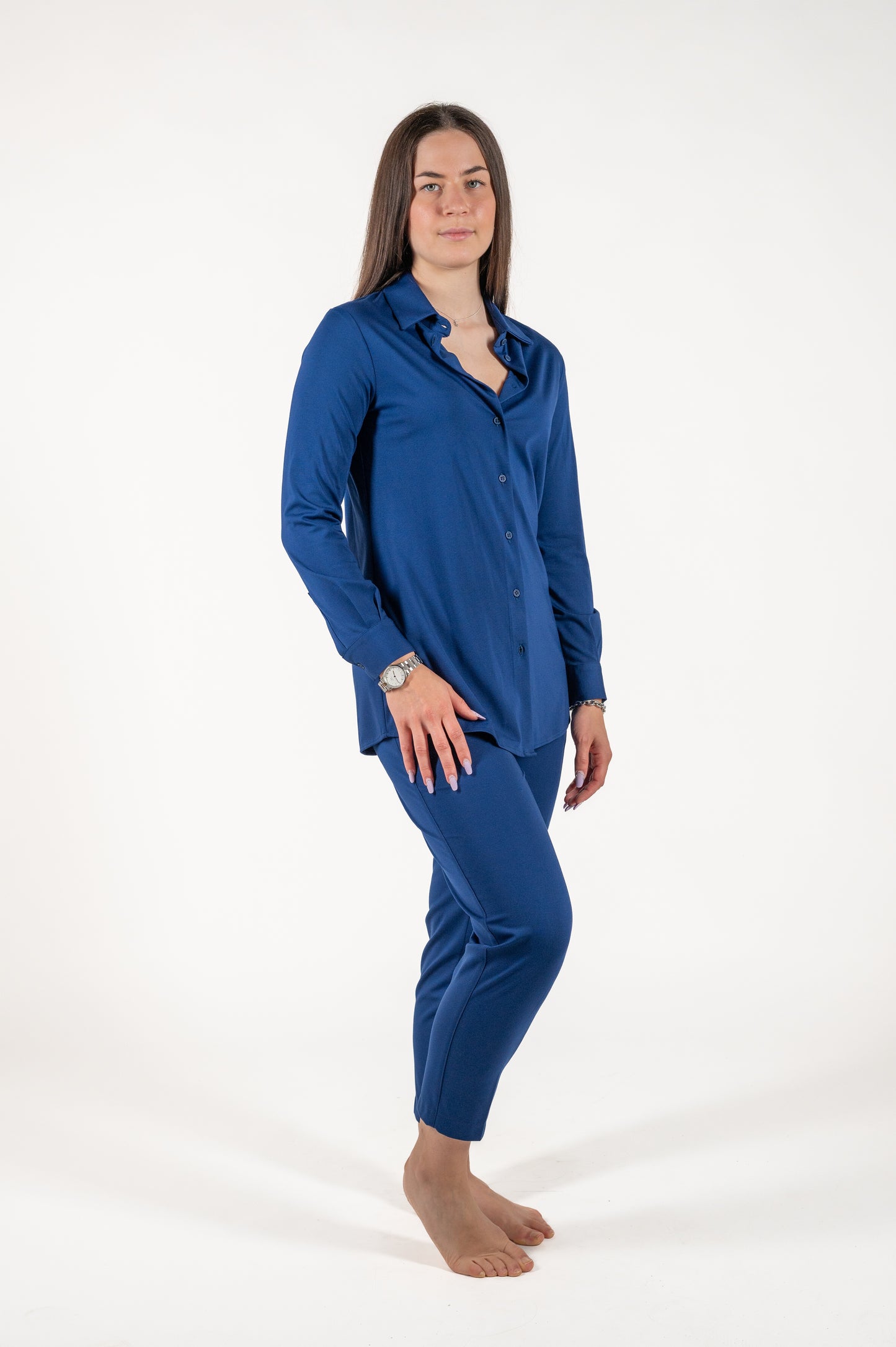 camicia manica lunga viscosa